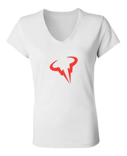 Remera Rafa Nadal Logo Mujer Escote V