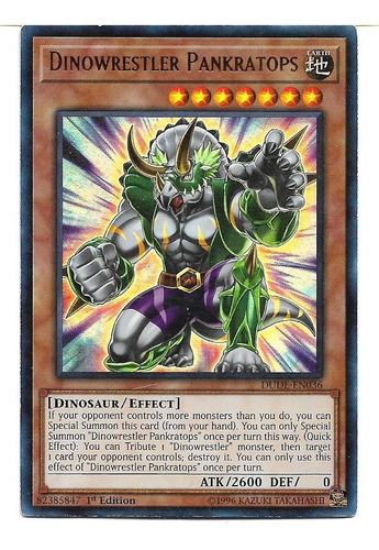 Carta Yugioh Dinowrestler Pankratops (holo)