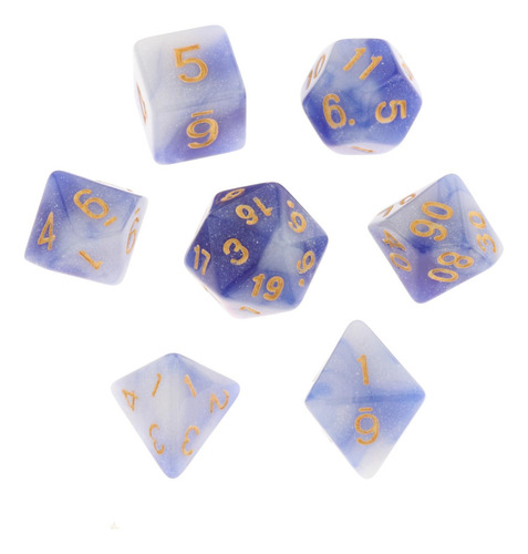 2 Juego De Rol Juego De Dados De Varios Lados Juguetes Azul