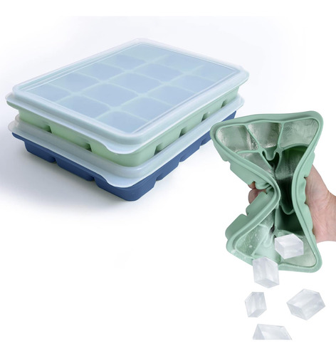 2 Pcs Moldes For Hielo, Silicona De Fácil Liberación Y