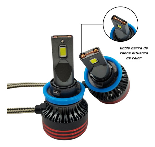 Kit De Focos Led H11 Cs Racing Platinum K10 80w X5k10csh11