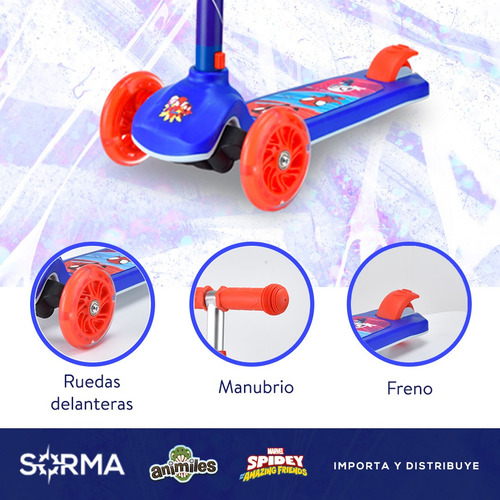 Imagen 3 de 10 de Kit Combo Casco Bicicleta Niños + Monopatin Infantil 3 Rueda