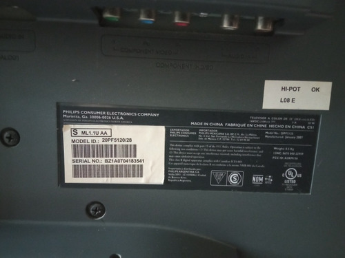 Imagen 3 de 4 de Televisor Monitor Philips 20pulgadas Para Repuesto O Reparar