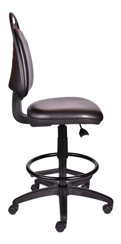Silla Cajera Diva Banqueta Alta Escritorio Ecocuero Ruedas