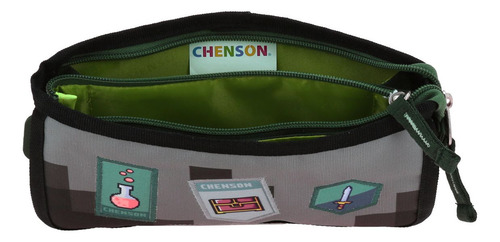 Lapicera Estuche Chenson Juvenil Pixels Para Niño Escolar