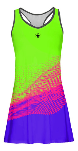 Imagem 5 de 6 de Vestido Beach Tennis C/ Shorts Verde Rosa Beachwear