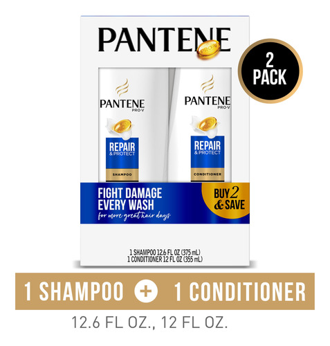Pantene Shampoo Y Acondicionador, Reparación Y Protección, 1