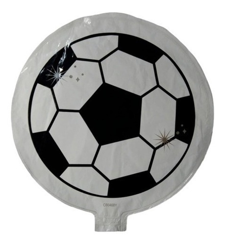 2 Globo Metalizado Pelota De Futbol 40 Cm