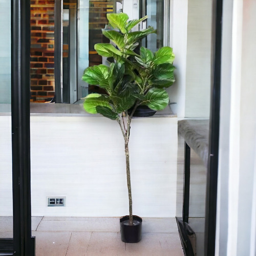 Ficus + Maceta Pandurata Planta Artificial Grande 1,50 Mts