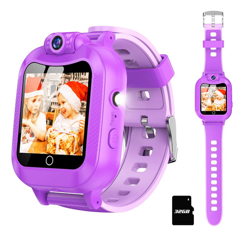 Reloj Inteligente P/niños Vansing De 3-10 Años - Morado