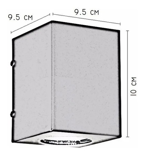 Aplique Pared Iluminacion Exterior Gu10 Luz Unidireccional Hierro Ferrolux
