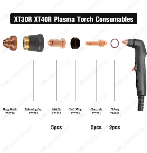 770791 Electrode 770797 Punta 40a Para Hobart Airforce 40i C