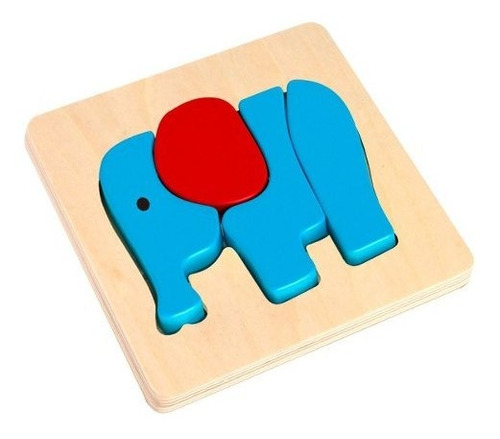 puzzle elefante madera