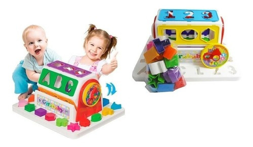 Brinquedo Educativo Bebe Girababy Encaixe 18 Peças Infantil