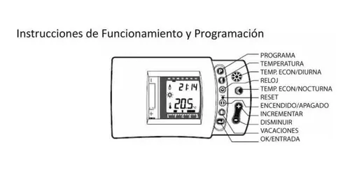 Termostato Digital Programable Calefacción 26000 Diletta