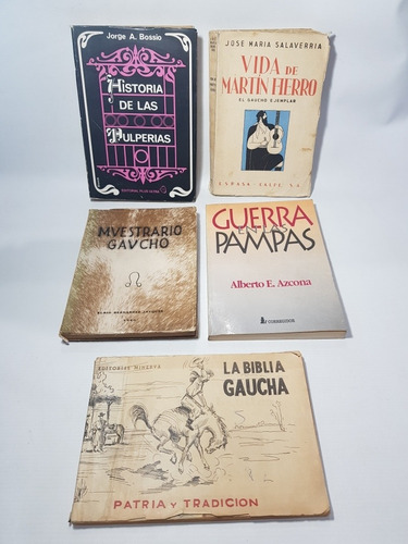 Libros Gauchescos Pulpería Indios Gaucho Lote X 5 Mag 57612