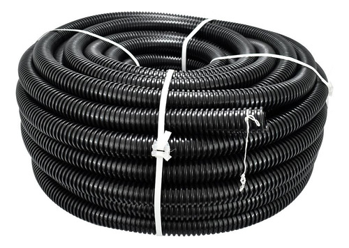 Conduíte Corrugado Dual Preto Com Guia 3/4 Rolo Com 50m