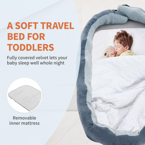 Cama De Viaje Para Niños Pequeños Mooitz Desmontable Con Col
