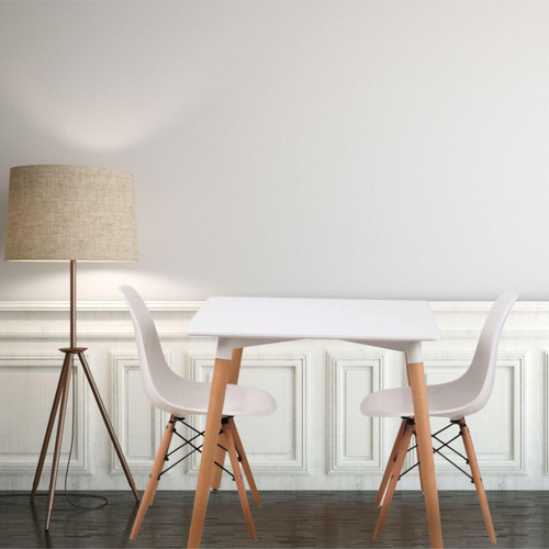Mesa Eames Cuadrada Blanca 80 X 80 X 74