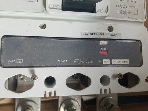 Disyuntor Siemens Vde 0660/ Iec 947-2. Ac 50/60 Hz. Cat A (Usado)