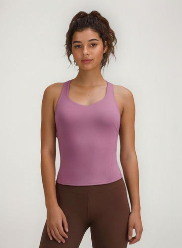 Lululemon Tank Top Ribbed Softstreme Rosa Oscuro Xs