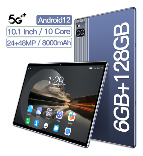 Tablet 10.1 Pulgadas Hd 6+128gb Pc Con Android 12 1080p Ips