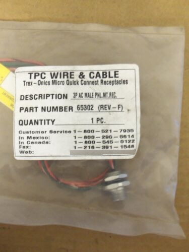 New Trex-onics Micro Quick Connect Receptacle 65302 Tpc Eez