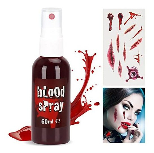 Botella De Chorro De Sangre De Halloween (con B098hw4jf31