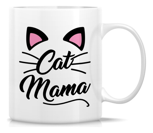 Retreez Funny Mug - Cat Mama Cat Lovers Tazas De Café De Cer