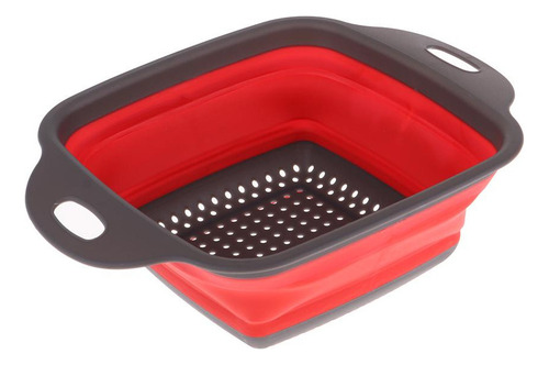 Juego De 2 Coladores Plegables Cuadrados De Silicona Aptos P