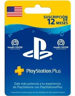 Playstation Ps Plus 12 Meses Cuenta Usa Original Sony