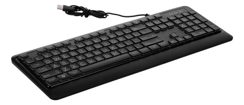 . Teclado Com Fio De Letras Grandes Branco Negrito Letras