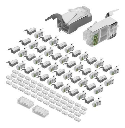 Conector De Cable De Red Rj45 Nw017, Blindaje Chapado En Oro