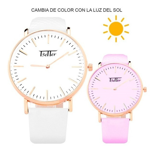 Reloj Análogo Change Lila Geneva / Cambio De Color