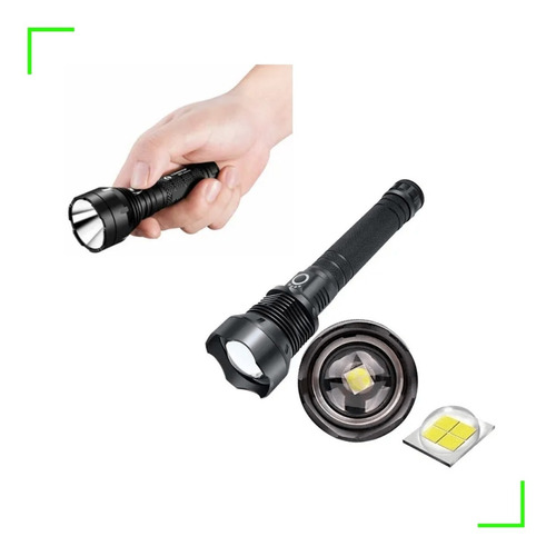 A Melhor Lanterna Tática Militar Led P90 Forte Para Exercito Cor da lanterna Preto Cor da luz LED Cree XH-P90