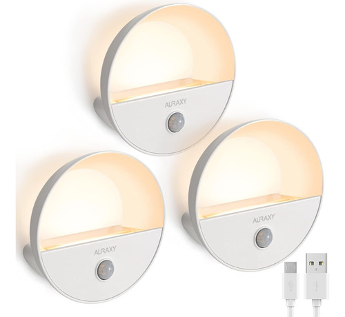 Luz Nocturna Recargable Con Sensor De Movimiento Y Led
