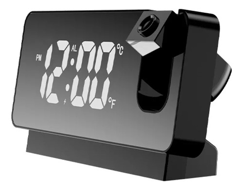 Reloj de mesa   digital HOTA Despertador de proyección  color negro 
