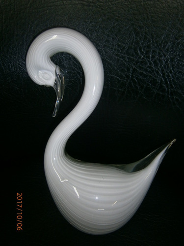 Cisne Cristal Murano Blanco , Perfecto Estado