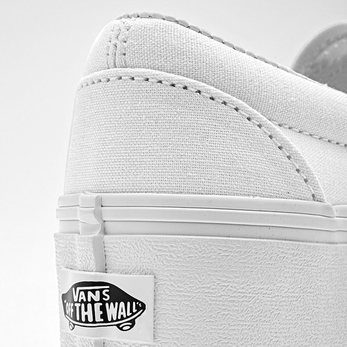Tenis Vans Classic Slip On Stackform Plataforma Blanco 22/26