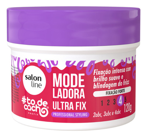 Creme Modelador Fixação Intensa To De Cachos Salon Line 120g