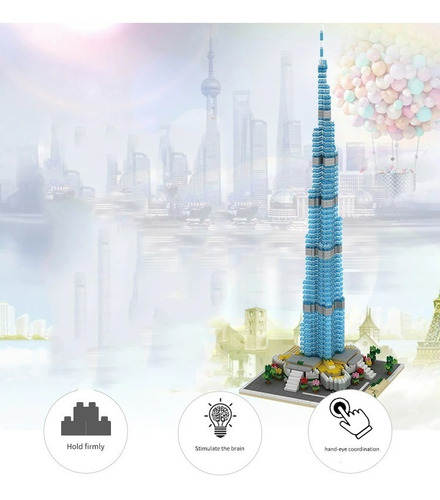 Set De Construcción Burj Khalifa Mini 3d 1681 Piezas En Caja Cantidad de piezas 262263