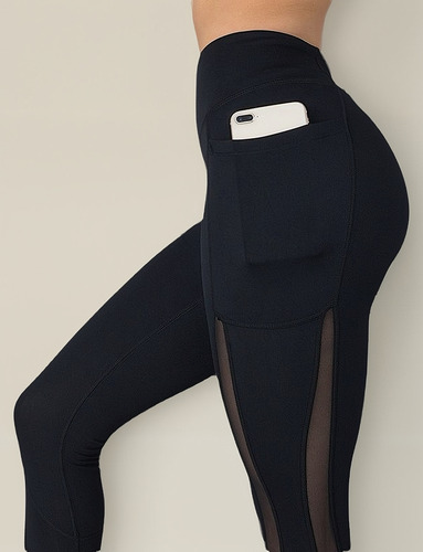 Calza Deportiva Mujer Entrenamiento Gym Yoga Bolsillo Celu