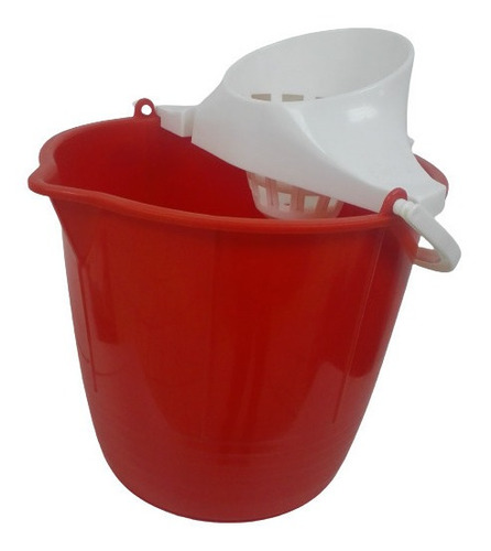 Imagen 2 de 4 de Tobo / Balde Plastico 12lts Con Exprimidor D Mopa (mat Orig)