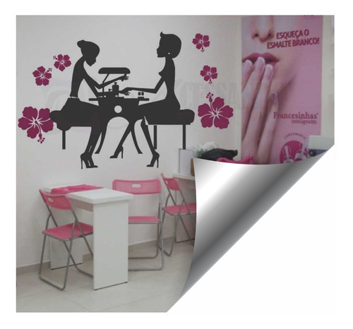 Adesivo Decorativo De Parede Manicure Salão De Beleza - Man1