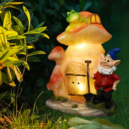 Adorno De Luz Nocturna Con Dibujos Animados, Bola De Jardín