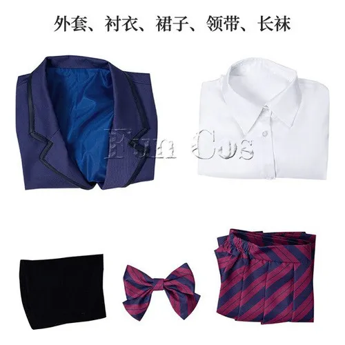 Komi San Disfraz For Cosplay Falda Medias Peluca Orejas