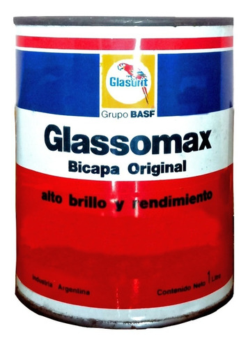 Automotor Glassomax Autobase Bicapa N°26303 Rojo Munich 1 Lt