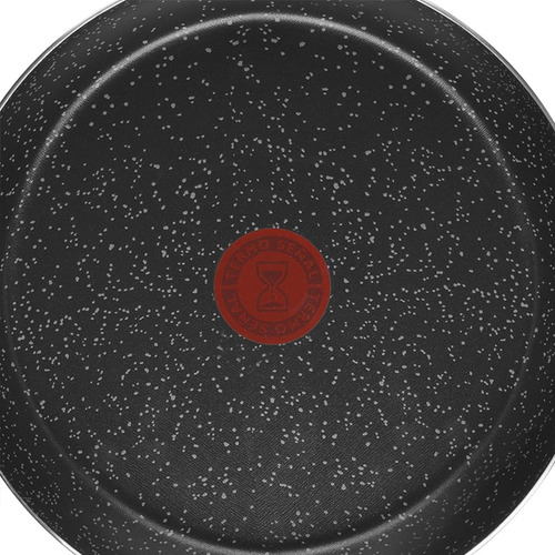 Set Sarten 24 Cm + Wok Stone Effect L2z1ivb81 Tefal Color Negro y Gris