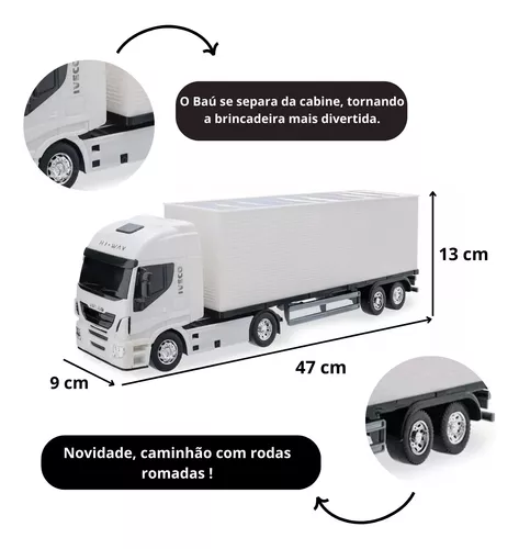 Caminhão De Brinquedo Carreta Báu Iveco Hi Way Usual 339