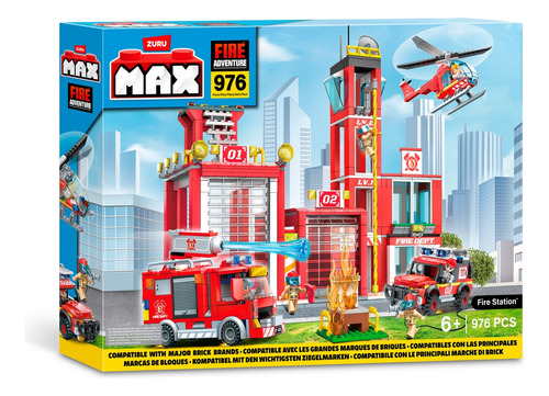Set 976 Bloques Max Estacion De Bomberos